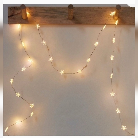 Free People Other - Free People Starry String Lights Mini White 7' Copper Wire With 3 Batteries NWT
